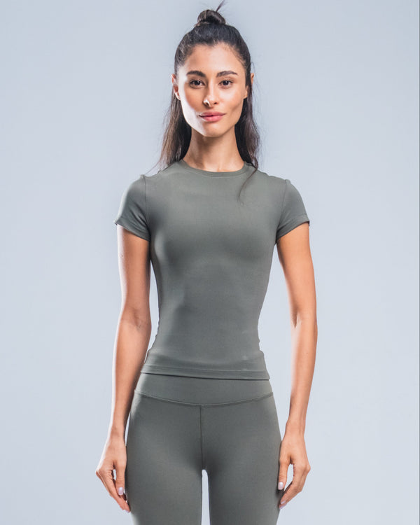 Olive T-shirt + Yoga Pants set