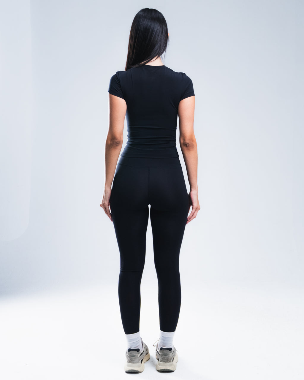Black T shirt + Leggings set