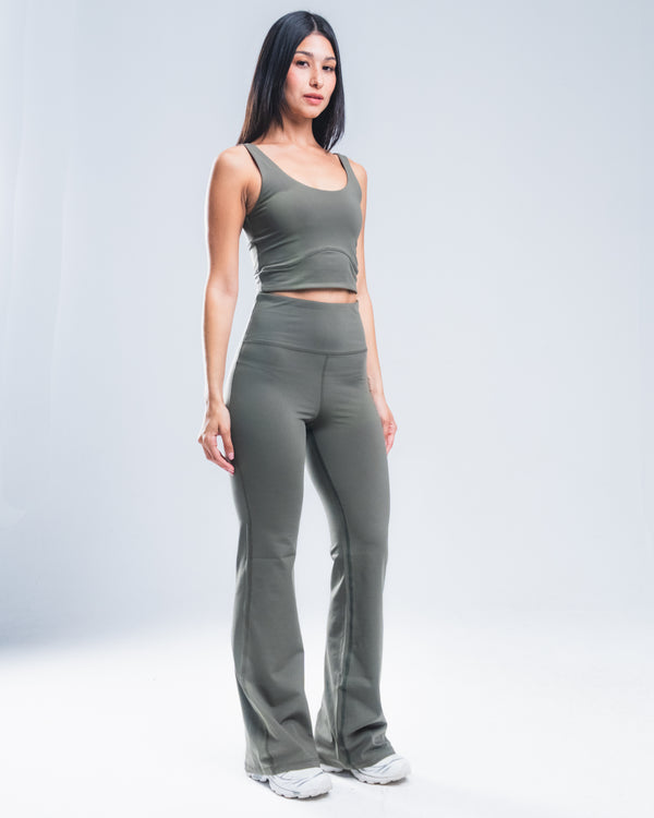 Olive Tank Top + Yoga Pants set