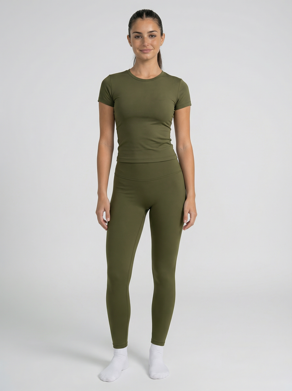 Canopy Olive T shirt + Leggings set